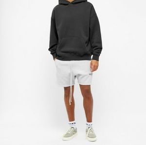 fear of god essentials graphic sweat shorts black